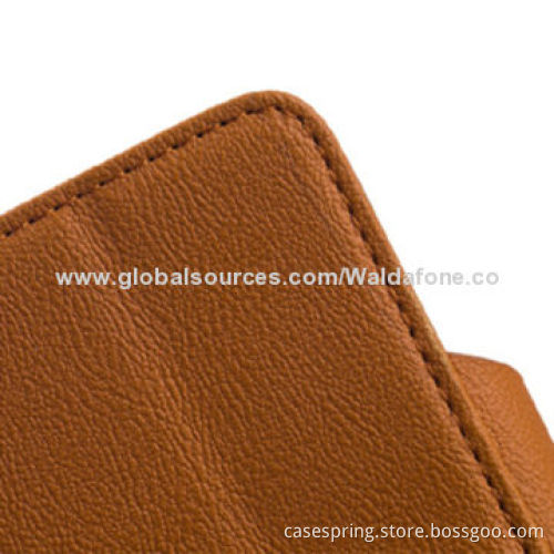 PU leather case for iPhone 6 with card slots and splicing design